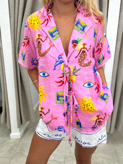 Greek Island Tie Set - Shorts By Frankie