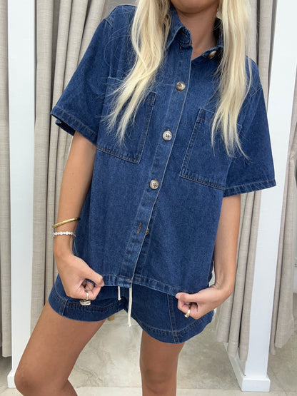 Dark Denim Short Set By Frankie - Shirt