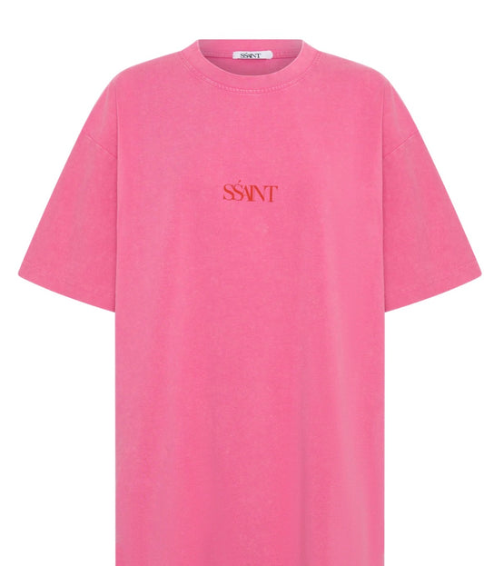 No Vacancy Tee Pink Acid Wash - SSAINT OS