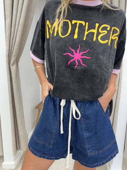 Dark Denim Shorts Cotton - By Frankie