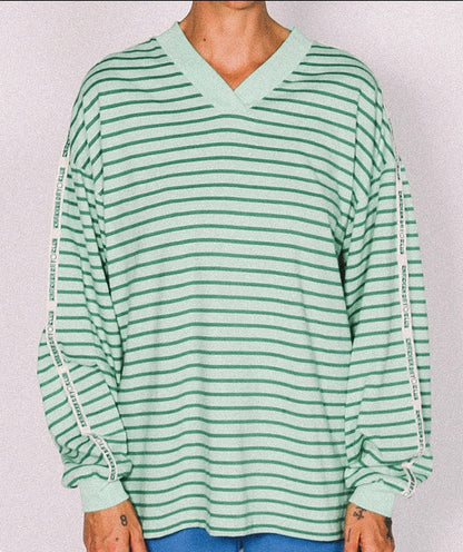 Nautical Long Sleeve Shamrock Stripe - Cracker Day Club