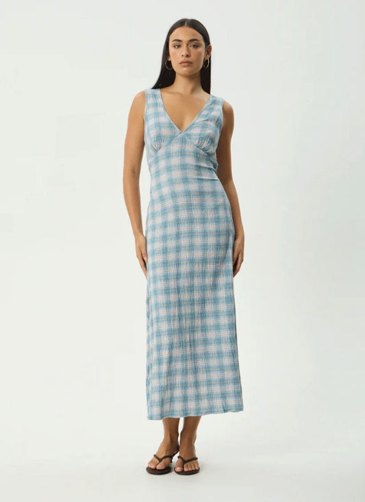 Position - Seersucker Maxi Dress - Lake Check