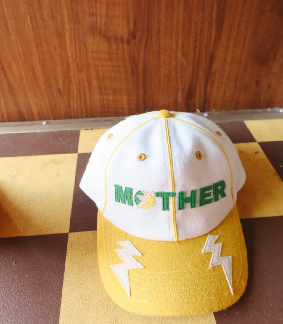 Lightning Bolt Cap Yellow - Happy Little Mother