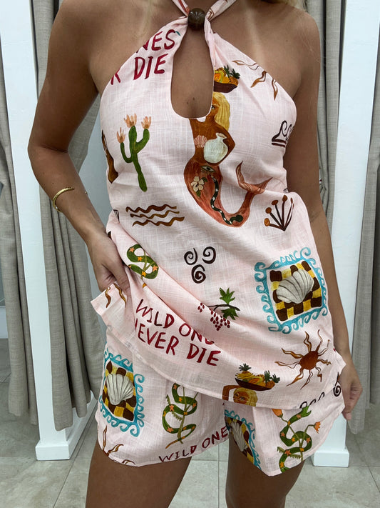 Wild Ones Halter Short Set - Shorts By Frankie