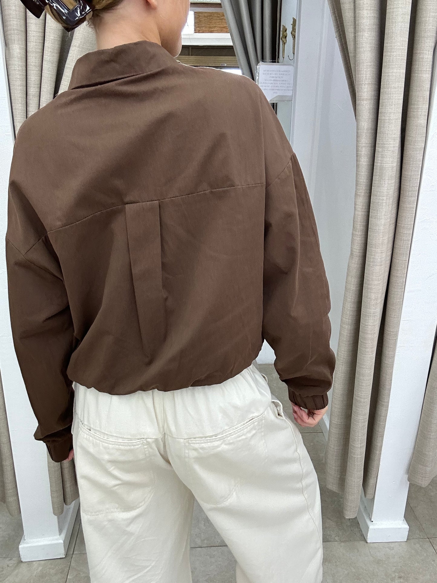 Kendall Choc Bomber Jacket