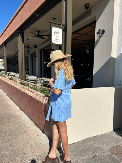 By Frankie Blue Towelling Robe