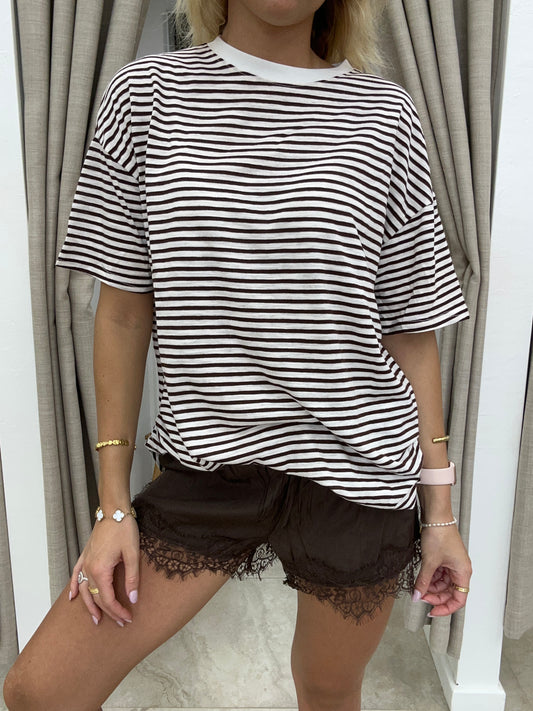 Choc Lace Shorts - Set By Frankie