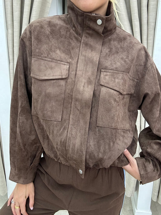 Suede Choc Bomber Jacket - By Frankie