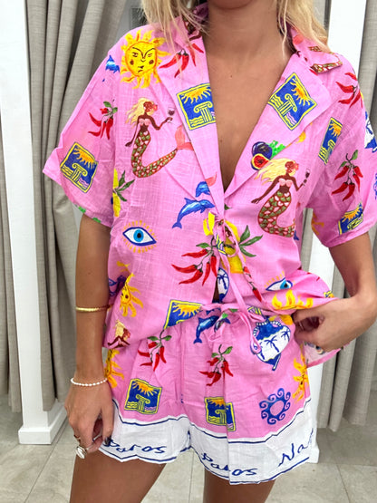 Greek Island Tie Set - Shorts By Frankie