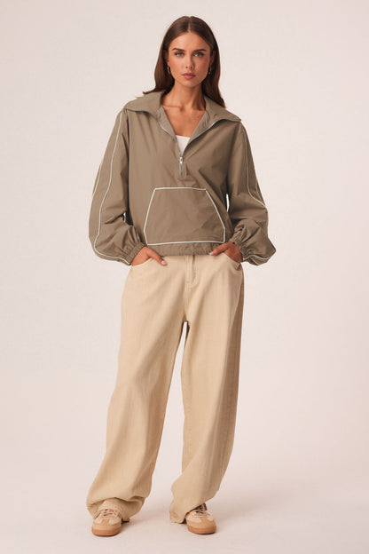 Arden Windbreaker Jacket Khaki - SNDYS