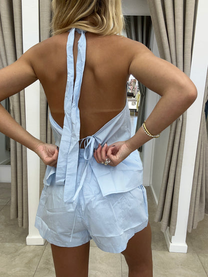 Baby Blue Viral Set - Halter top