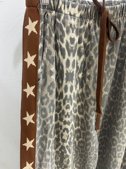 Light Leopard Warm Choc Star Pant - By Frankie