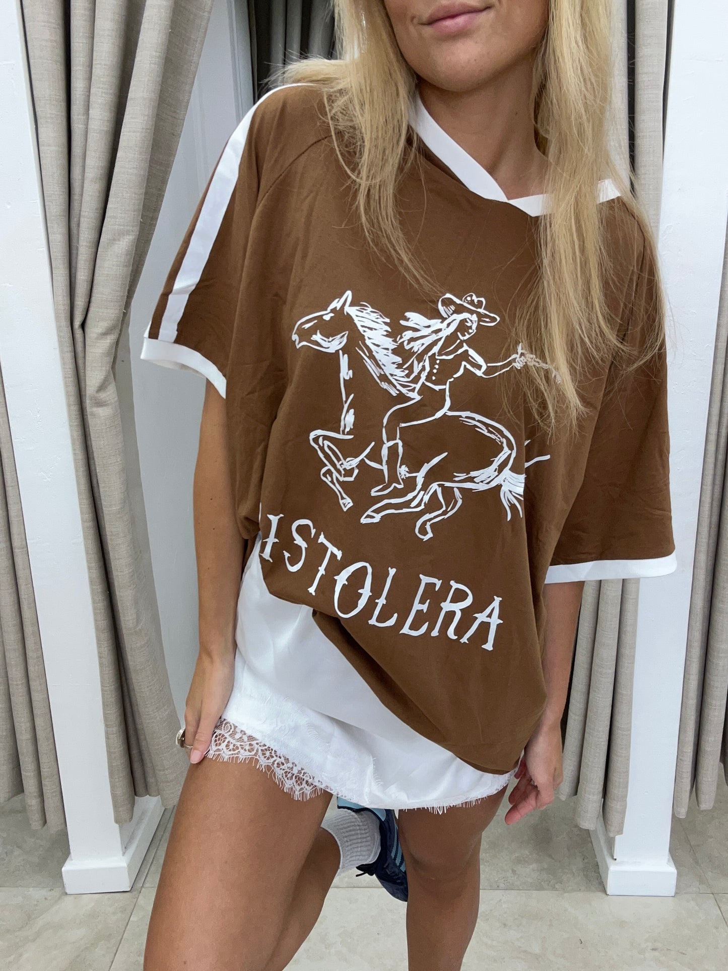 Pistolera Lace Skirt White Set- By Frankie