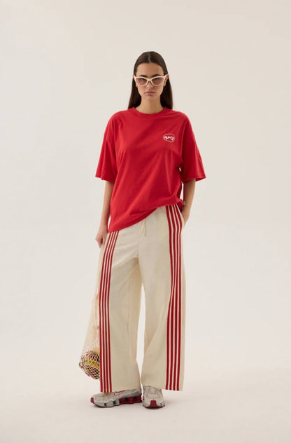Chilli Vacay Pant Natural/Red - Araminta James
