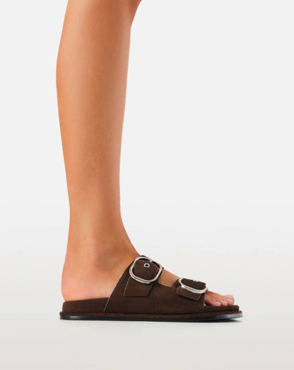 Rebeca Dark Cocoa Suede Billini