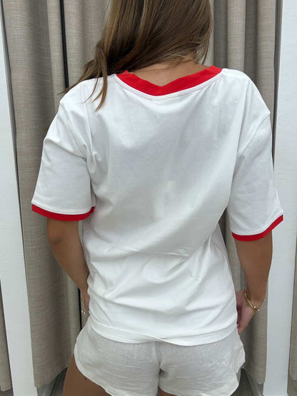 Lover V-Neck Tee - Maku The Label