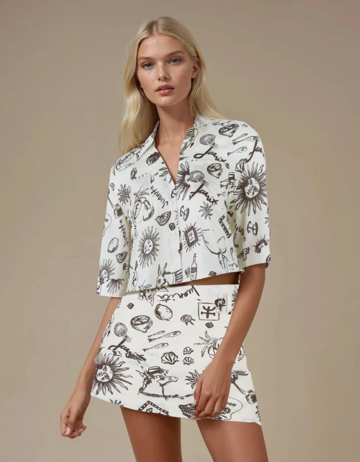 Nacida Top Juanita Print Cream Juan&Me