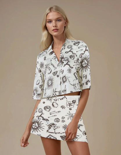 Nacida Top Juanita Print Cream Juan&Me