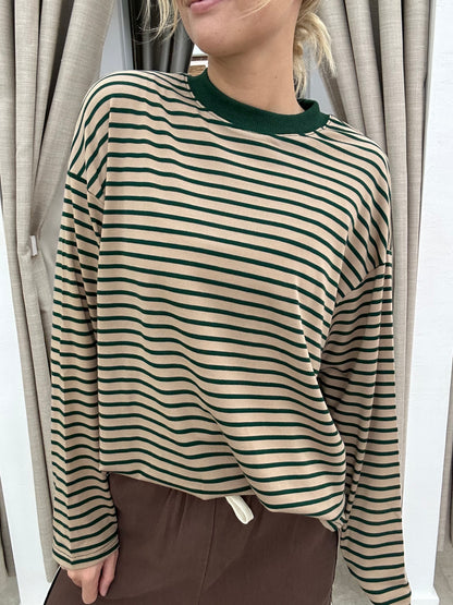 Green/Beige Stripe Set - Long Sleeve By Frankie
