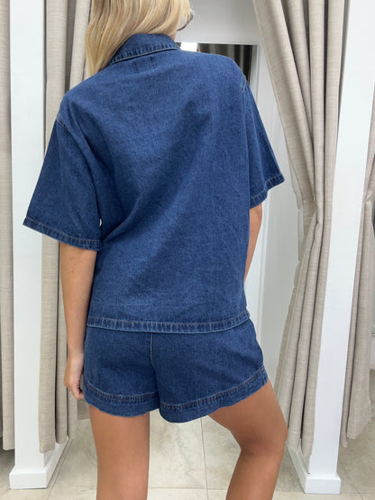 Dark Denim Short Set By Frankie - Shirt