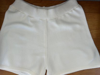 White Knit Set Shorts - Set By Frankie