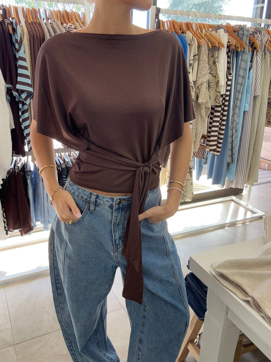 Choc Side Tie Top