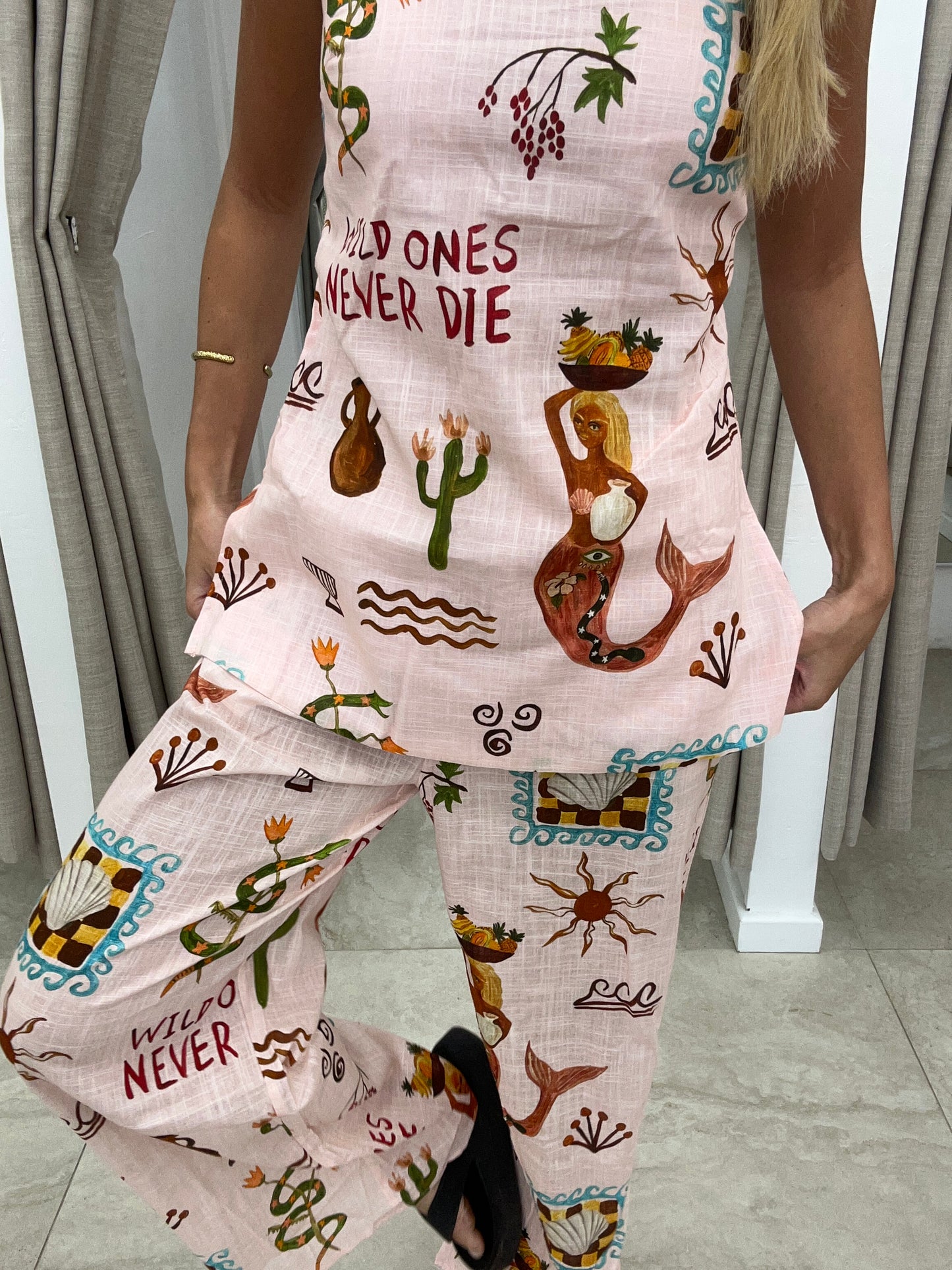 Wild Ones Strapless Pant Set - Pants cotton By Frankie