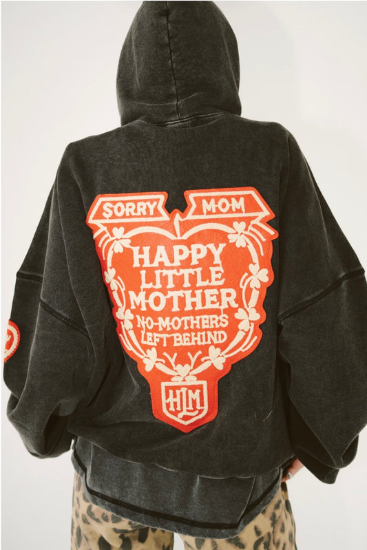 Sorry Mom Hoodie Vintage Black - Happy Little Mother