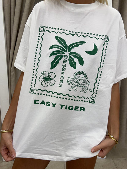 White/Green Easy Tiger Set - Tee By Frankie
