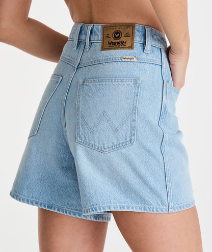 Hi Bells Short High Rise Short - Wrangler Utah Blue