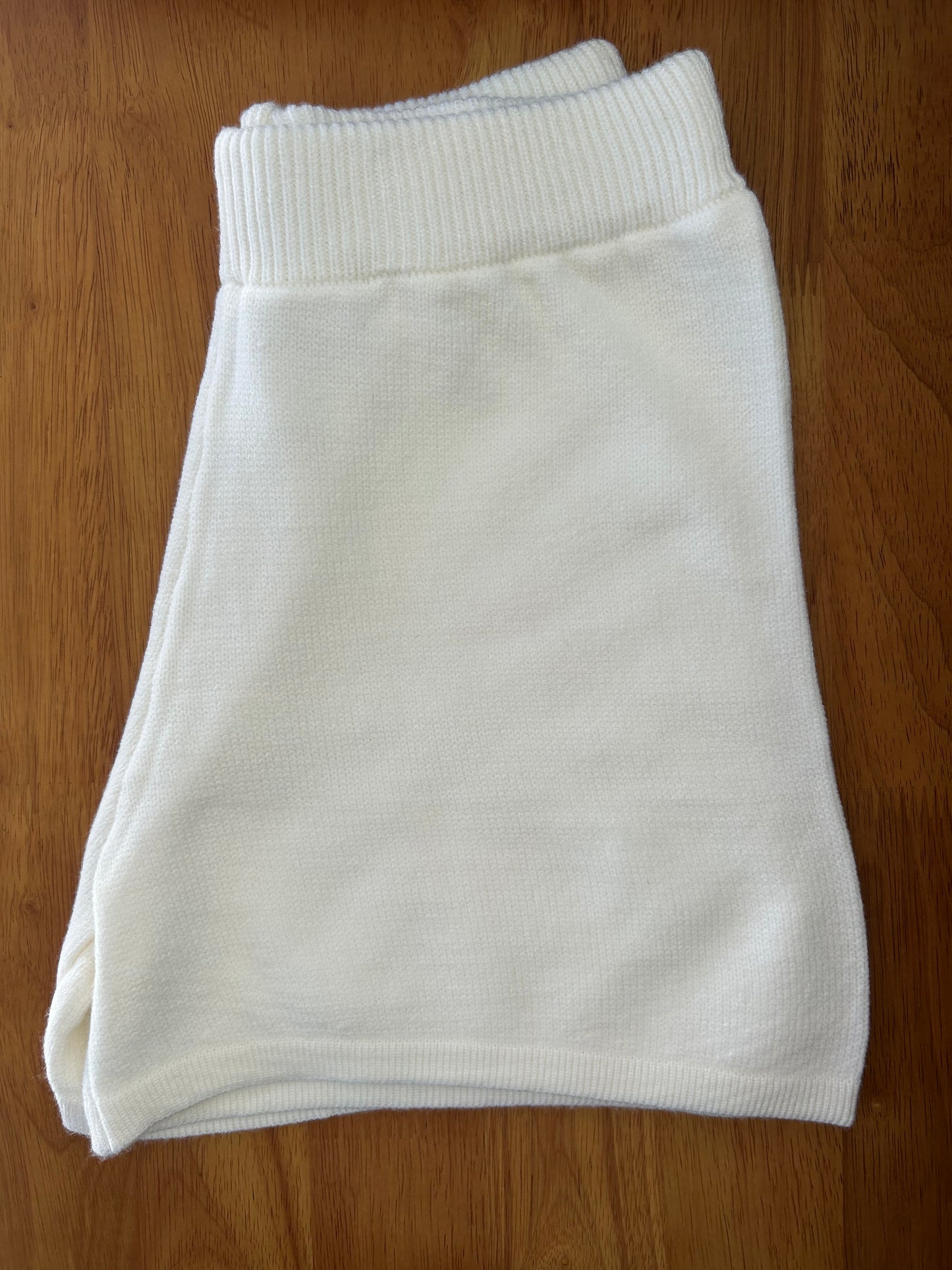 White Knit Set Shorts - Set By Frankie