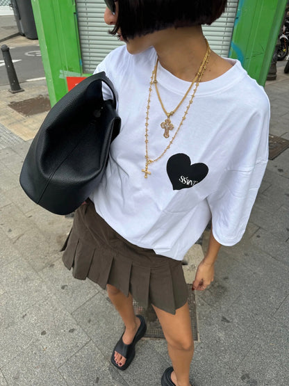 SSAINT Heart Tee Black OS
