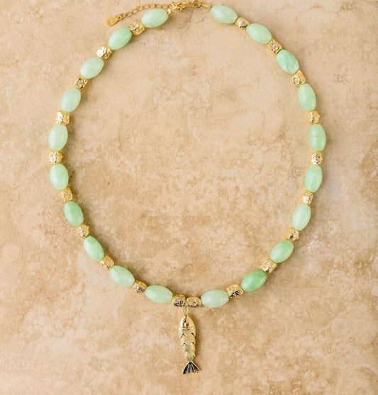 goia necklace jade indigo & wolfe