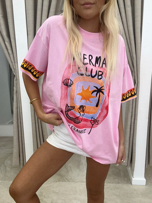 Pink Mermaid Club T-Shirt Cotton - By Frankie