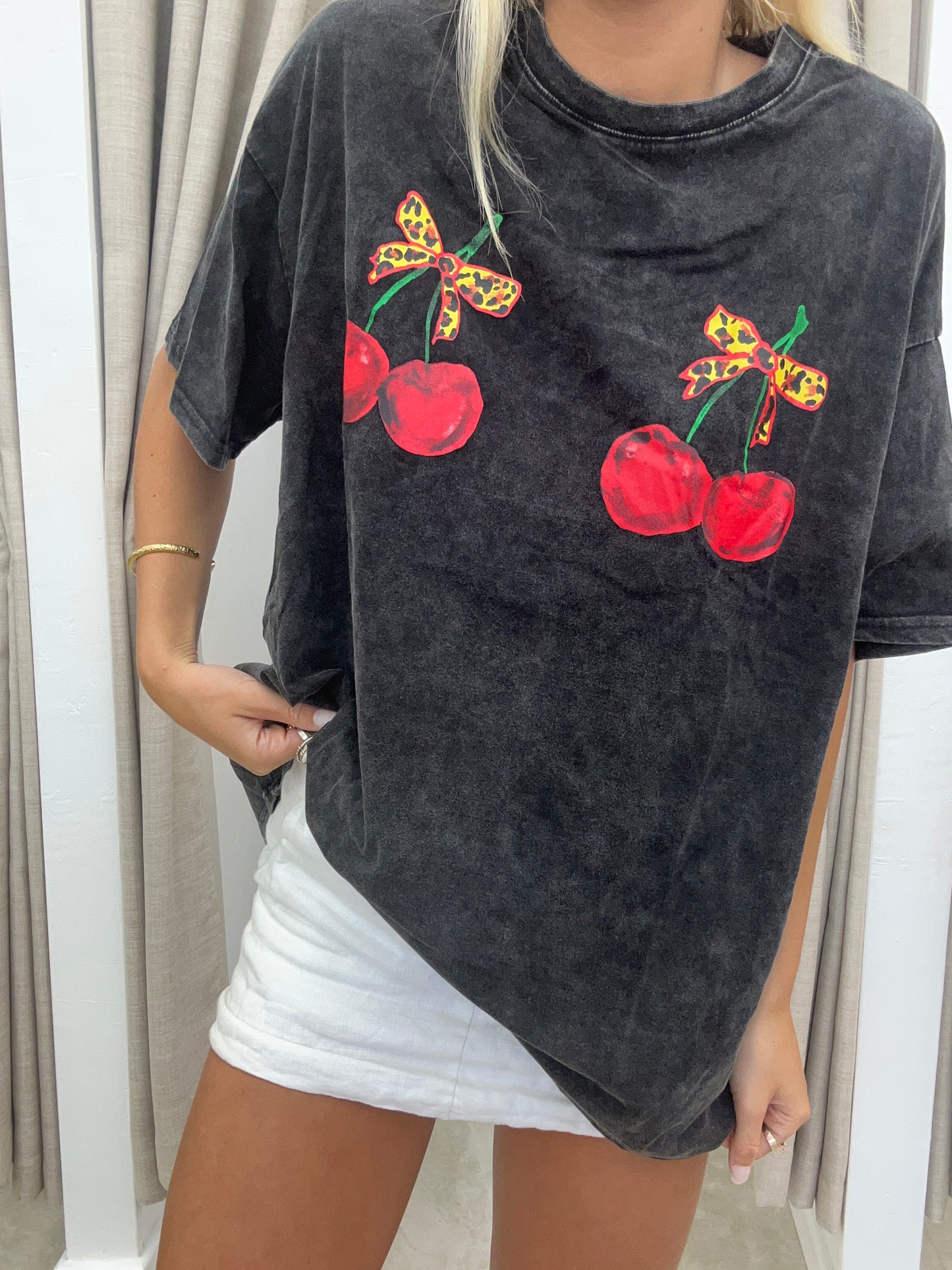 Black Cherry T-Shirt Cotton - By Frankie