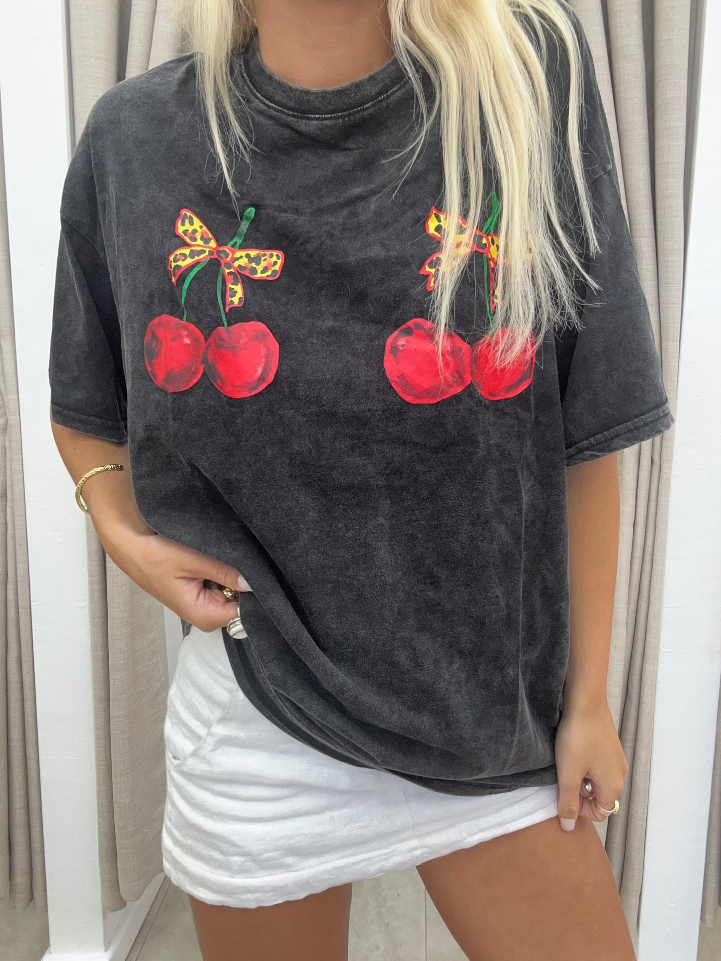Black Cherry T-Shirt Cotton - By Frankie