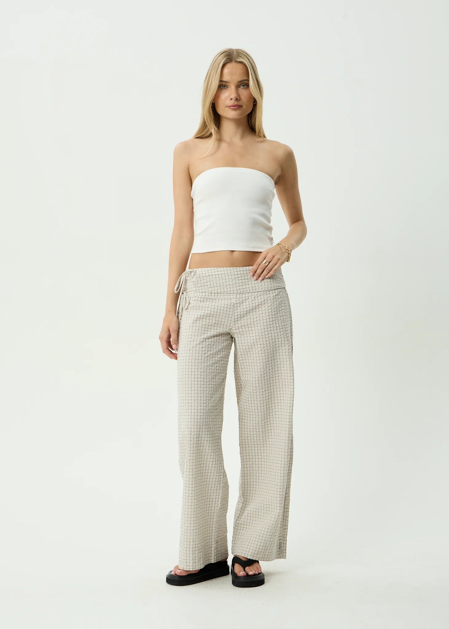 Sofia - Wide Leg Pant - Reverb Moonbeam Check