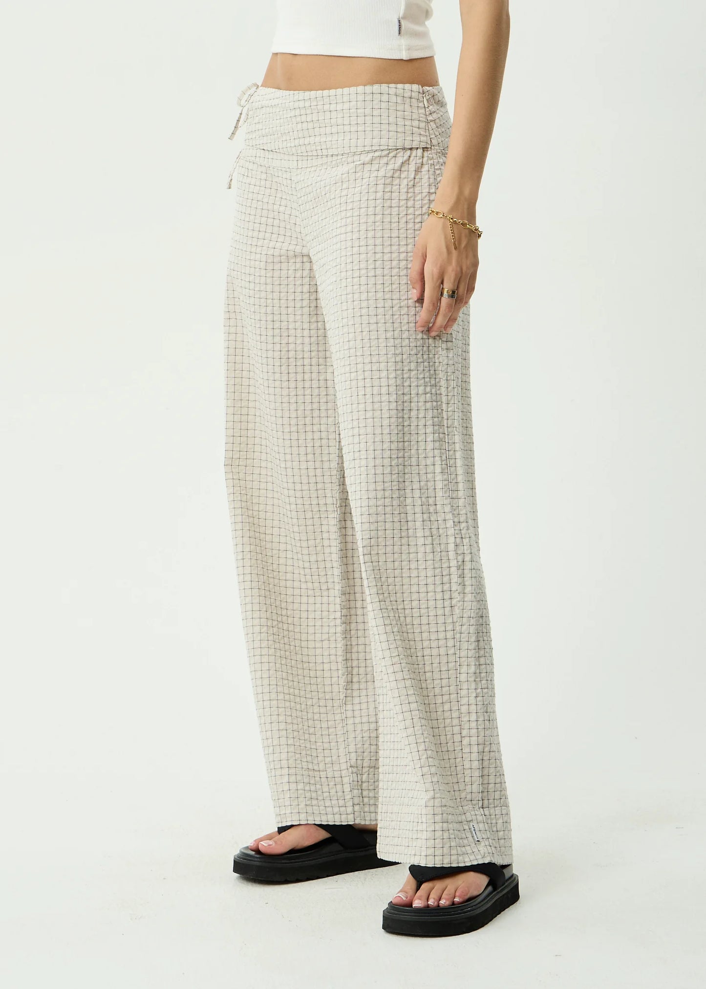 Sofia - Wide Leg Pant - Reverb Moonbeam Check