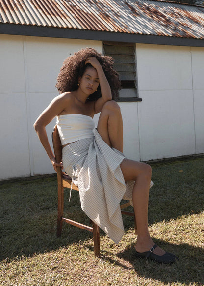 Nadia - Maxi Skirt - Reverb Moonbeam Check