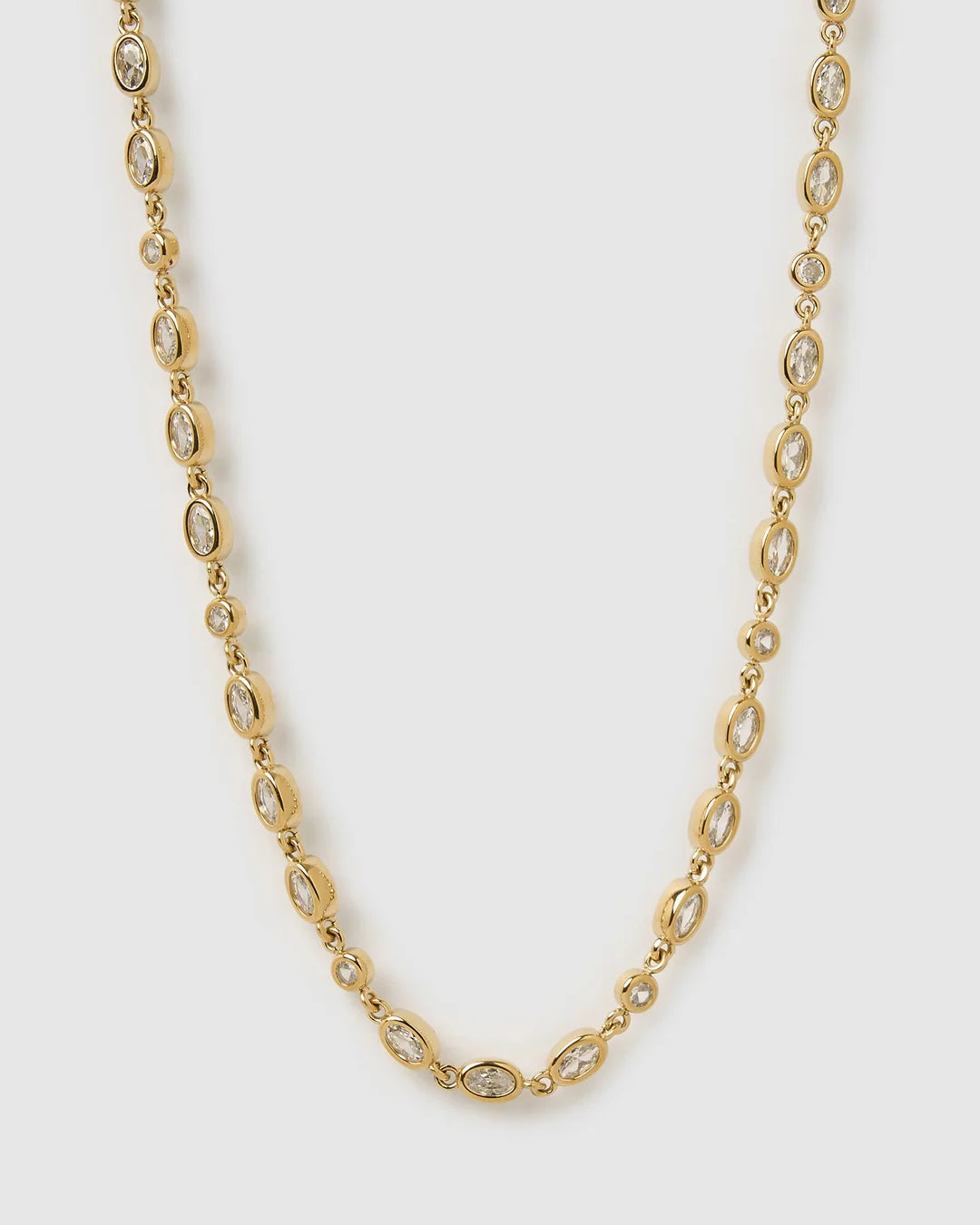 Isadora gold necklace stone