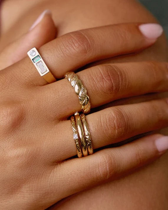 Emperor Gold Stacking Ring - Arms of Eve