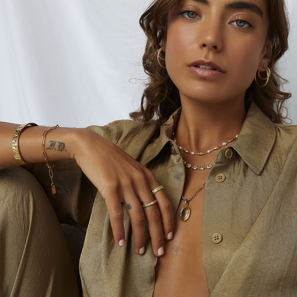 Arabella Gold Hoop Earrings - Arms of Eve