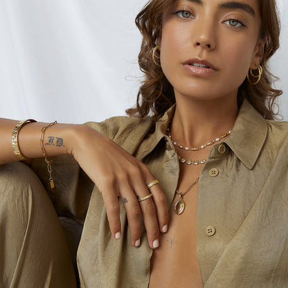 Arabella Gold Hoop Earrings - Arms of Eve