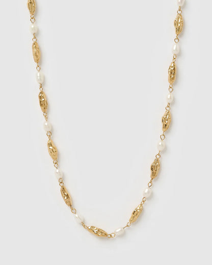Mimi Pearl and Gold Necklace - Arms of Eve