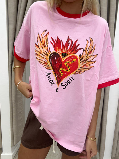 Pink Amore E Tee - By Frankie Cotton