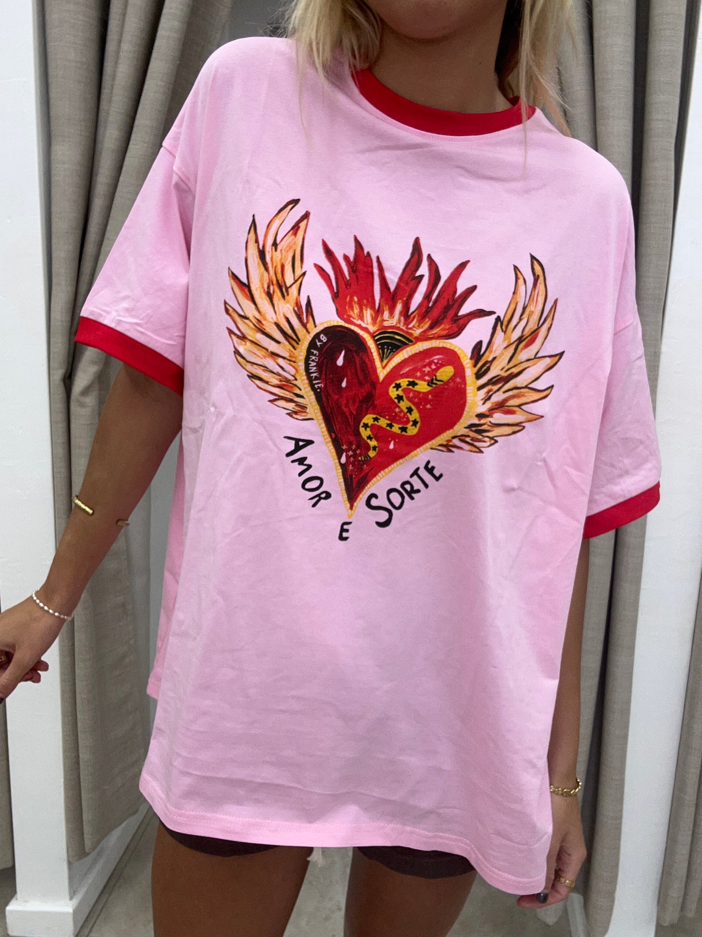 Pink Amore E Tee - By Frankie Cotton