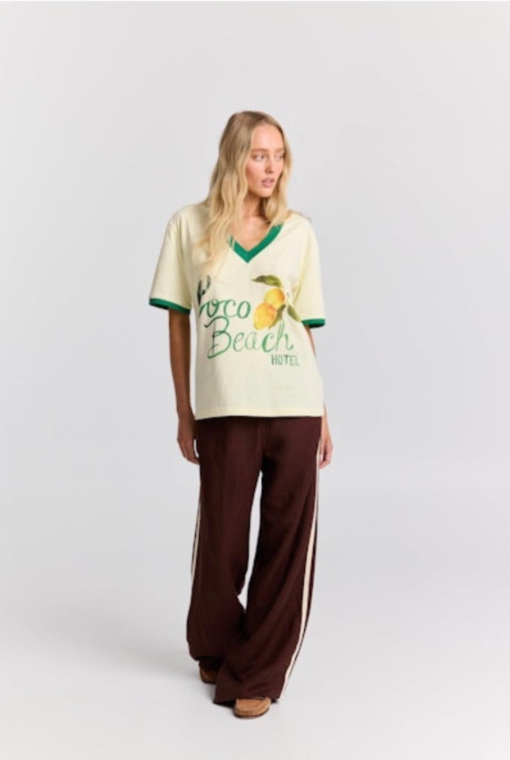 Coco Beach Hotel V-Neck Tee Maku The Label