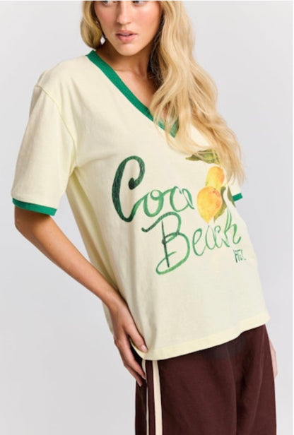 Coco Beach Hotel V-Neck Tee Maku The Label