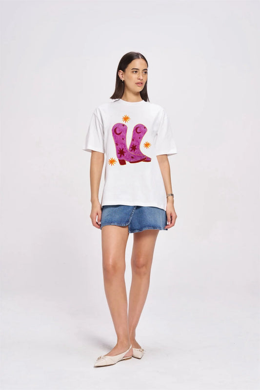 Maku the Label - Cowgirl Boots Oversize Tee