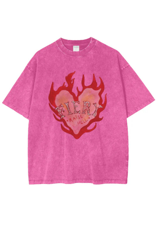 Maku the Label Fiery pink vintage tee